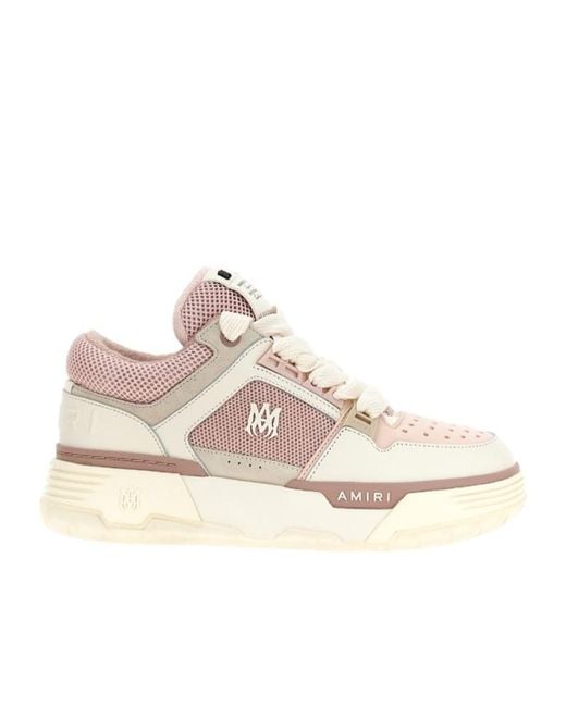 Amiri Pink Ma-1 Panelled Chunky Lace-Up Sneakers