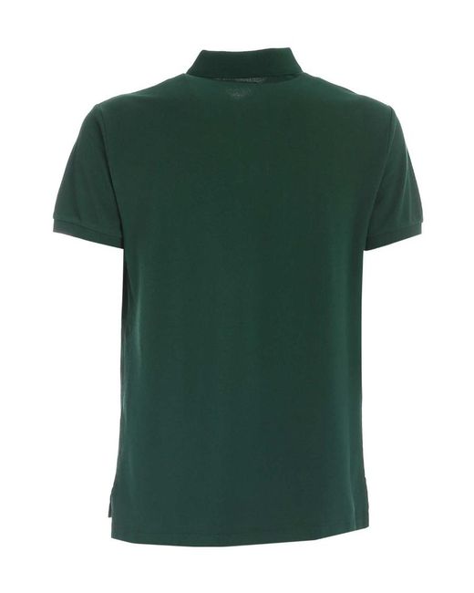 Polo Ralph Lauren Green Logo Embroidered Short-Sleeved Polo Shirt for men