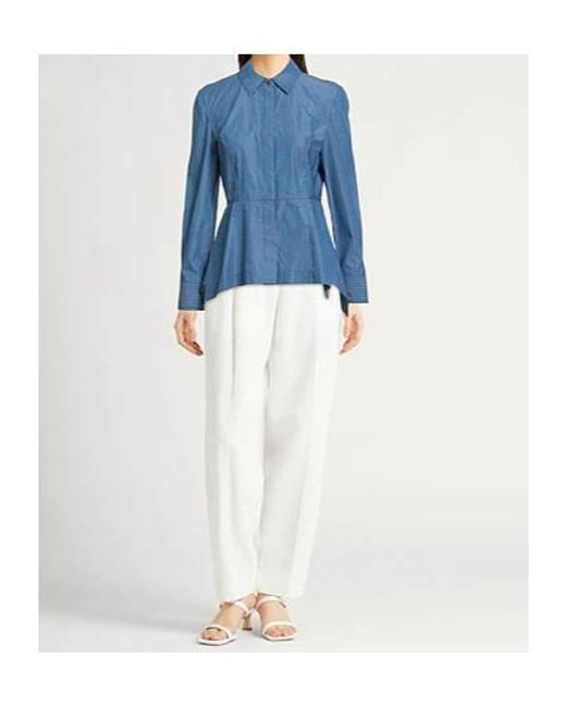 Tory Burch Blue Denim Shirts