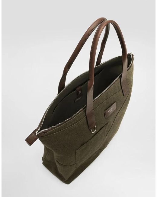 Dolce & Gabbana Green Adamo Patchwork Tote Bag for men