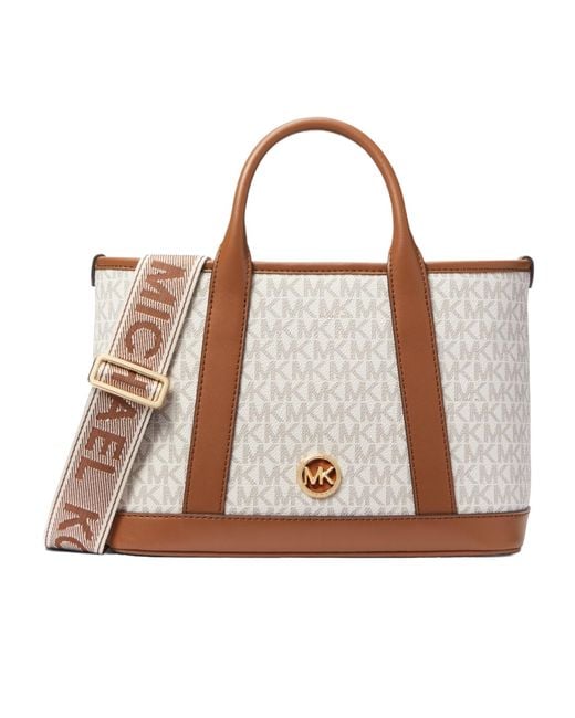 MICHAEL Michael Kors Brown Logo Monogram Tote Bag