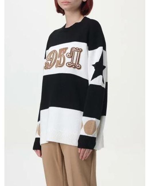 Max Mara Black Dirce Star Patterned Crewneck Jumper