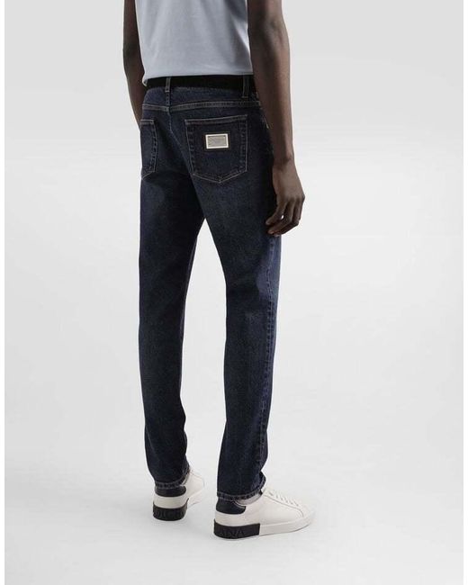 Dolce & Gabbana Blue Slim-Fit Jeans for men