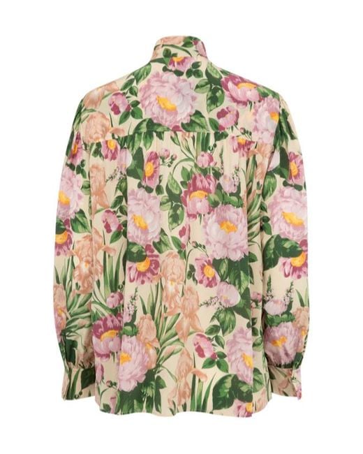 Chloé Multicolor Chloé Floral Print Long-Sleeve Shirt