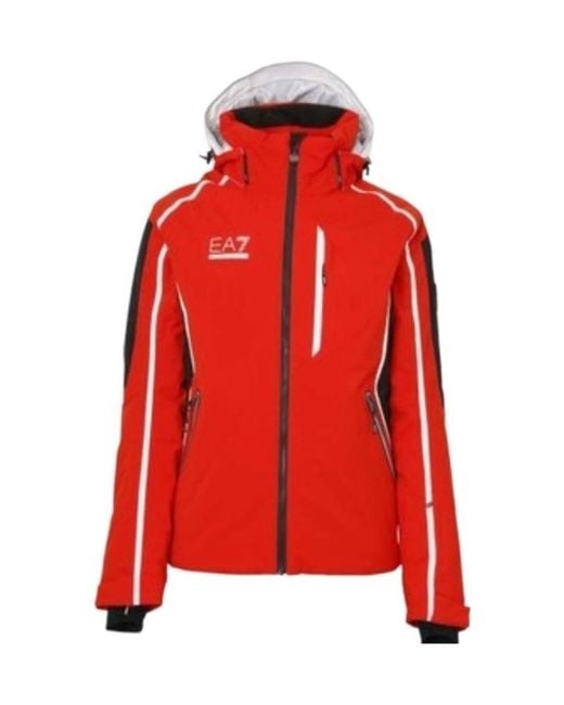 EA7 Red Logo Details Casual Jacket for men