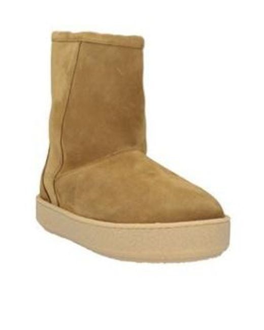 Isabel Marant Natural Solid Suede Flat Boots