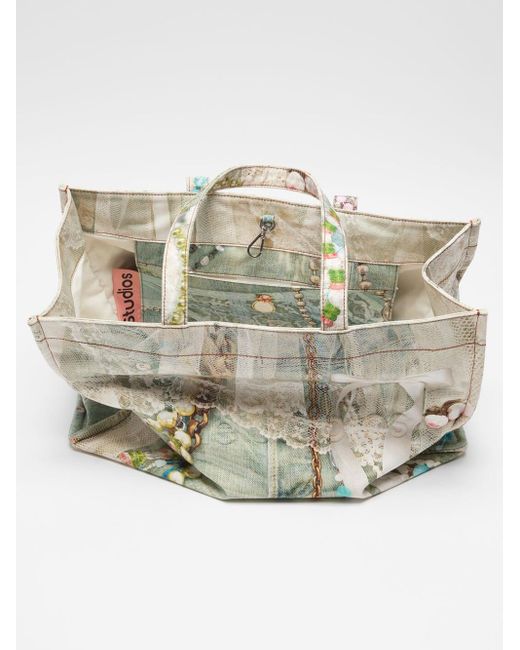 Acne Metallic Logo Shoulder Tote Bag for men