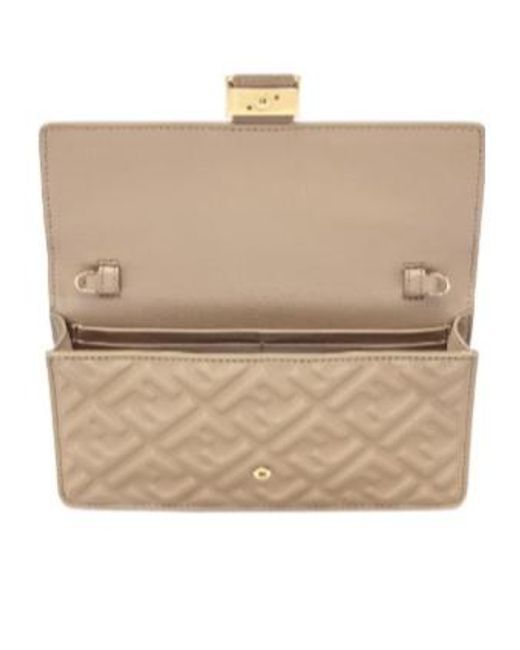 Fendi Metallic Baguette Small Shoulder Bag