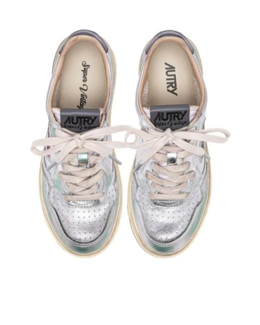 Autry White Medalist Super Vintage Low Sneakers