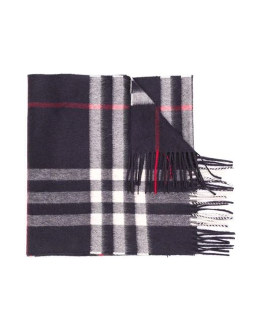 Burberry Blue Mega Checked Scarf for men