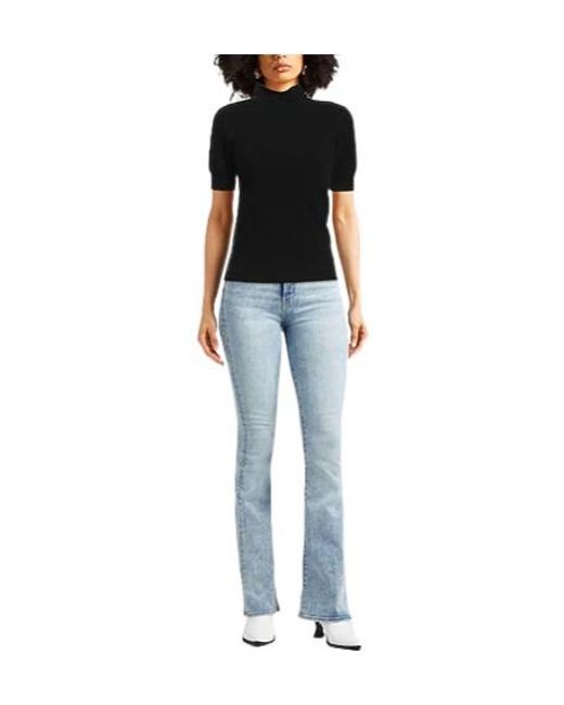 Marni Black Solidcolor Lightweight Knit Shortsleeve Turtleneck Top