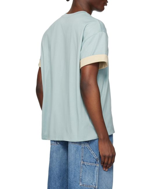 Bottega Veneta Blue Short Sleeved Crewneck T-Shirt for men