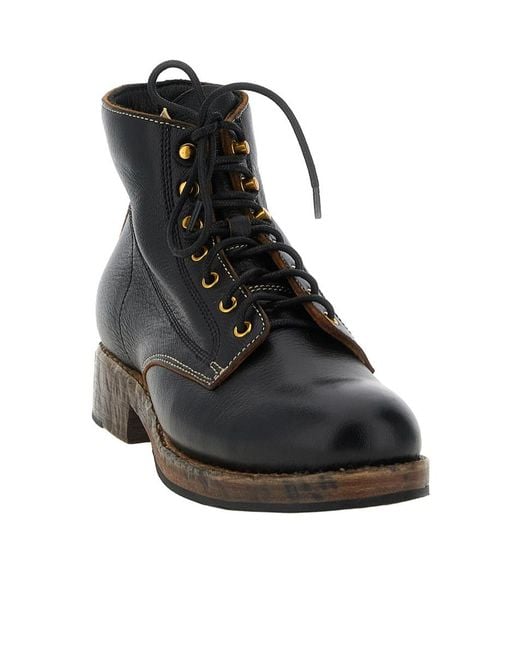 Visvim Black Lace-Up Boots for men