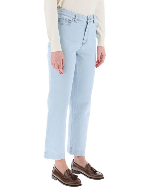 A.P.C. Blue Cropped Jeans