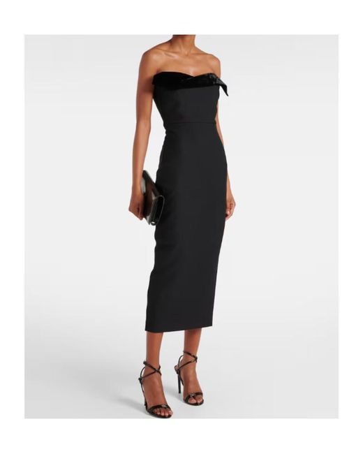 Roland Mouret Black Crêpe Bustier Dress