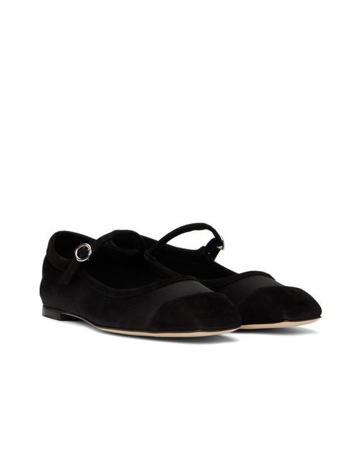 Aeyde Black Square Toe Flats