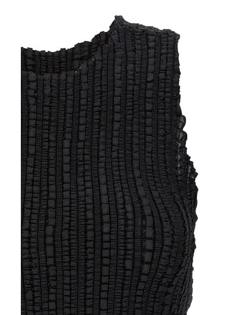 Issey Miyake Black Jellyfish Pleated Tank Top