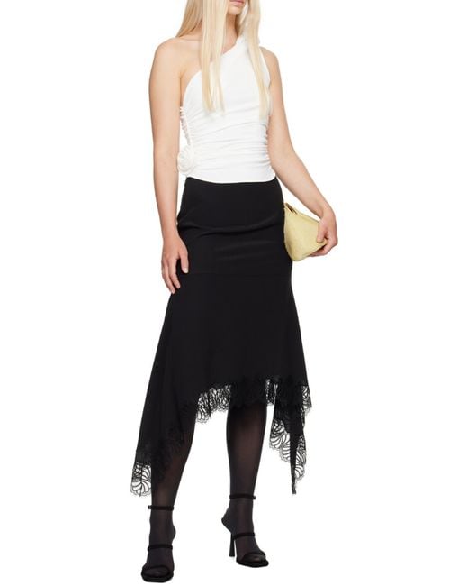 Magda Butrym White One Shoulder Ruched Top