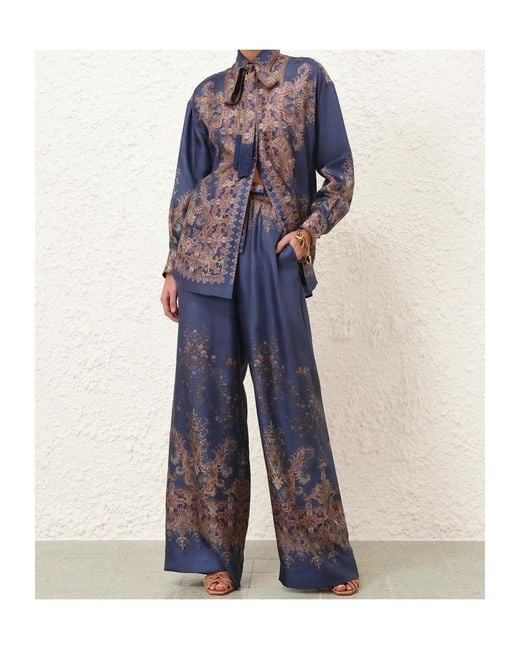 Zimmermann Blue Valiant Relaxed Shirt