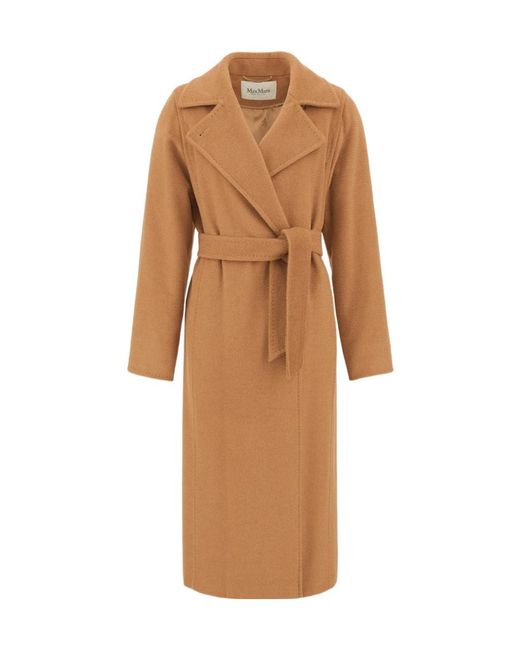 Max Mara Natural Manuela Tied-Waist Coat
