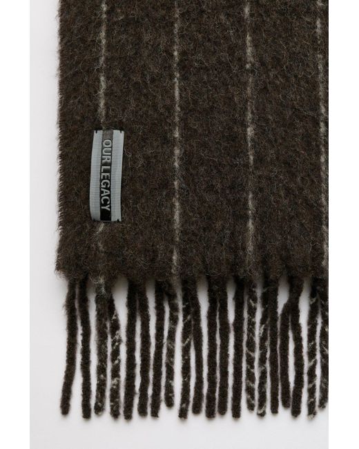 Our Legacy Black Estate Scarf for men