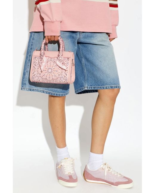 Amiri Pink Bandana Micro Triangle Handbag