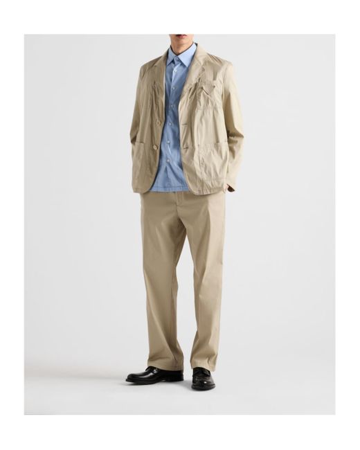 Prada Natural Stretch Poplin Pants for men