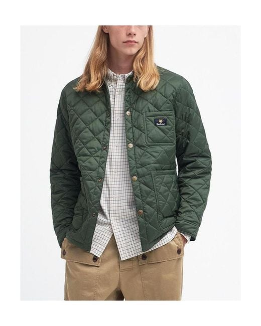 Barbour Green X Mk Kenning Logo-Patch Padded Jacket for men
