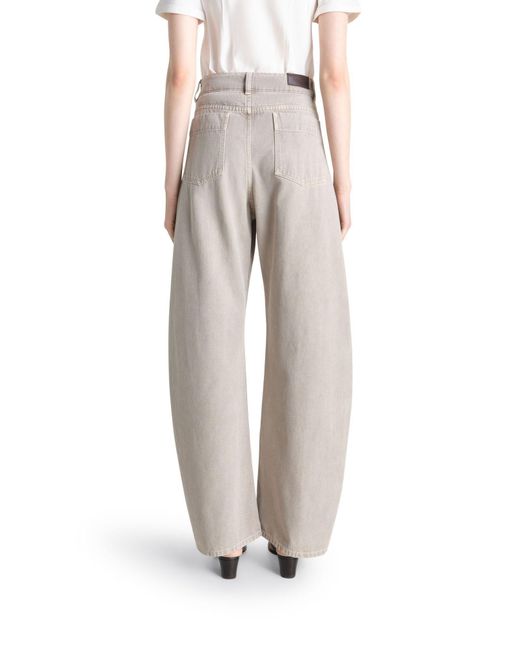 Lemaire White High-Waist Curved Pants