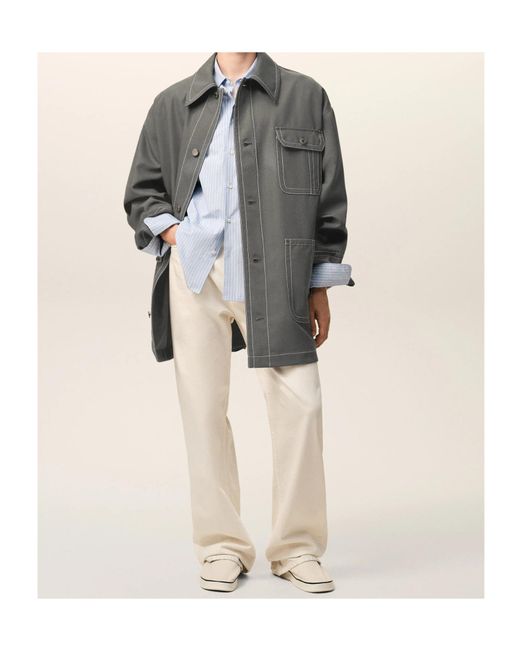AMI Gray Ami Worker Jacket for men