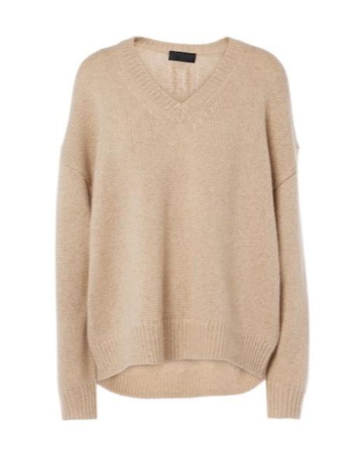 Nili Lotan Natural V-Neck Sweater