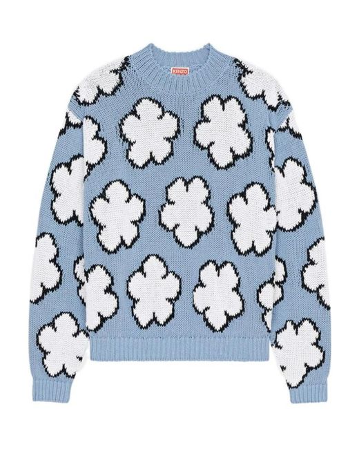 KENZO Blue Boke Flower Jumper