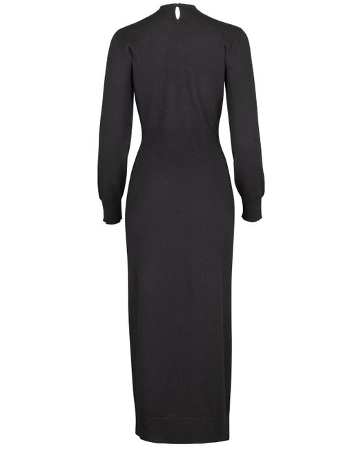 Givenchy Black Knitted Midi Dress
