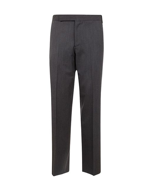 Lardini Gray Pressed-Crease Tailored Trousers for men