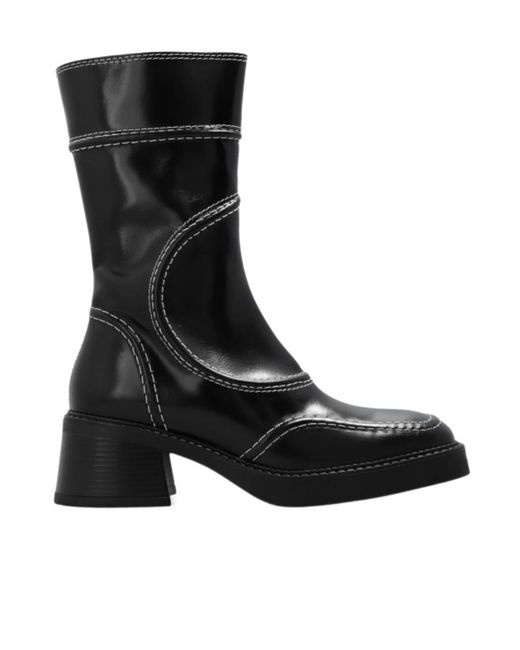Miista Black Zipper Boots