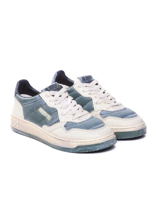 Autry Blue Super Vintage Low Sneakers for men