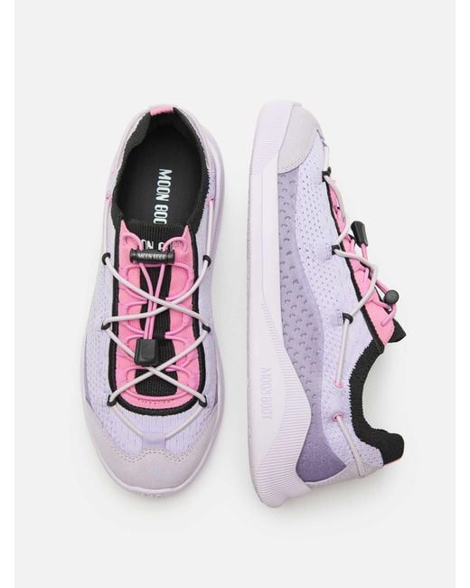 Moon Boot Purple Moonlight Knitted Sneakers