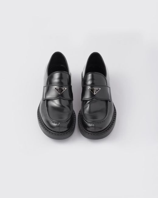 Prada Black Round-Toe Loafers for men