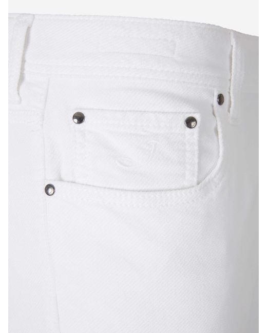 Jacob Cohen White Belt Loop Jeans for men
