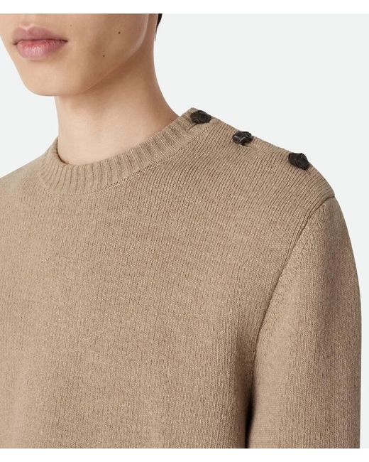 Bottega Veneta Gray Compact Wool Sweater for men