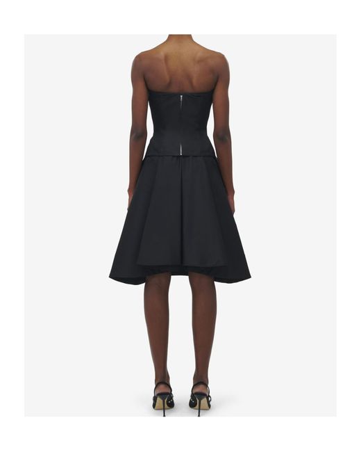 McQueen Black Strapless Corset Top