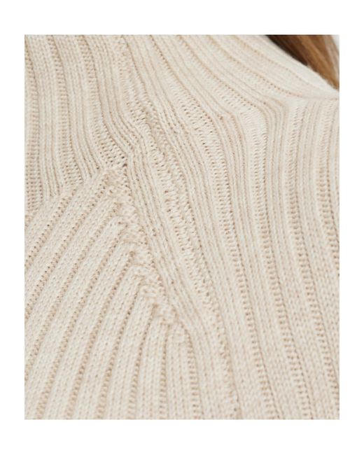 Isabel Marant White High-Neck Long-Sleeved Knitwear