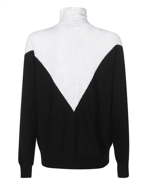 Emporio Armani Black Two-Tone High Neck Jumper