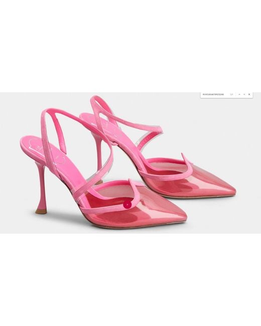 Roger Vivier Pink I Love Vivier Slingback Pumps