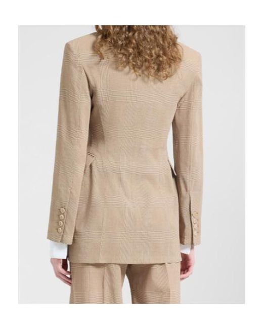 Ermanno Scervino Natural Fitted Single-Breasted Jacket