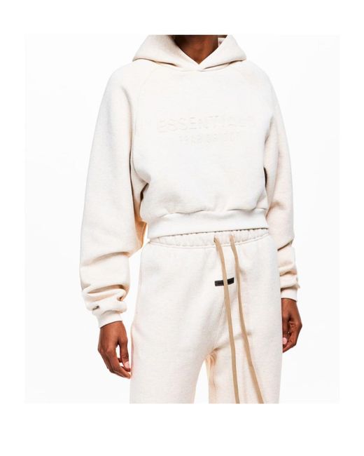 Fear Of God White Cropped Sweatshirt