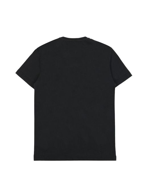 EA7 Black Logo Printed T-Shirt for men