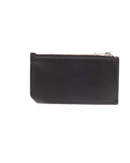 Saint Laurent Black Tiny Monogram Fragments Zip Card Case for men