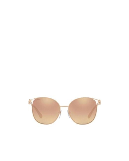 BVLGARI Pink Round Sunglasses