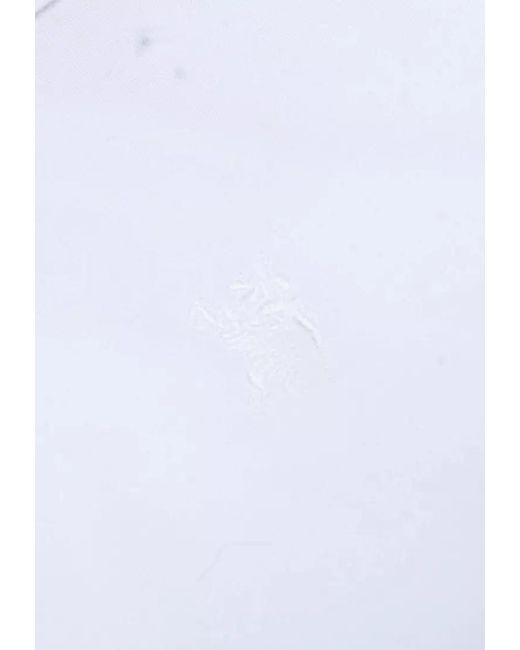 Burberry Blue Logo Pattern Shirt for men